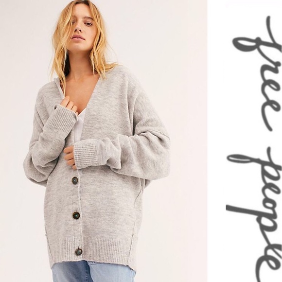 Free People Ecalyptus Cardigan Gray - Picture 3 of 6